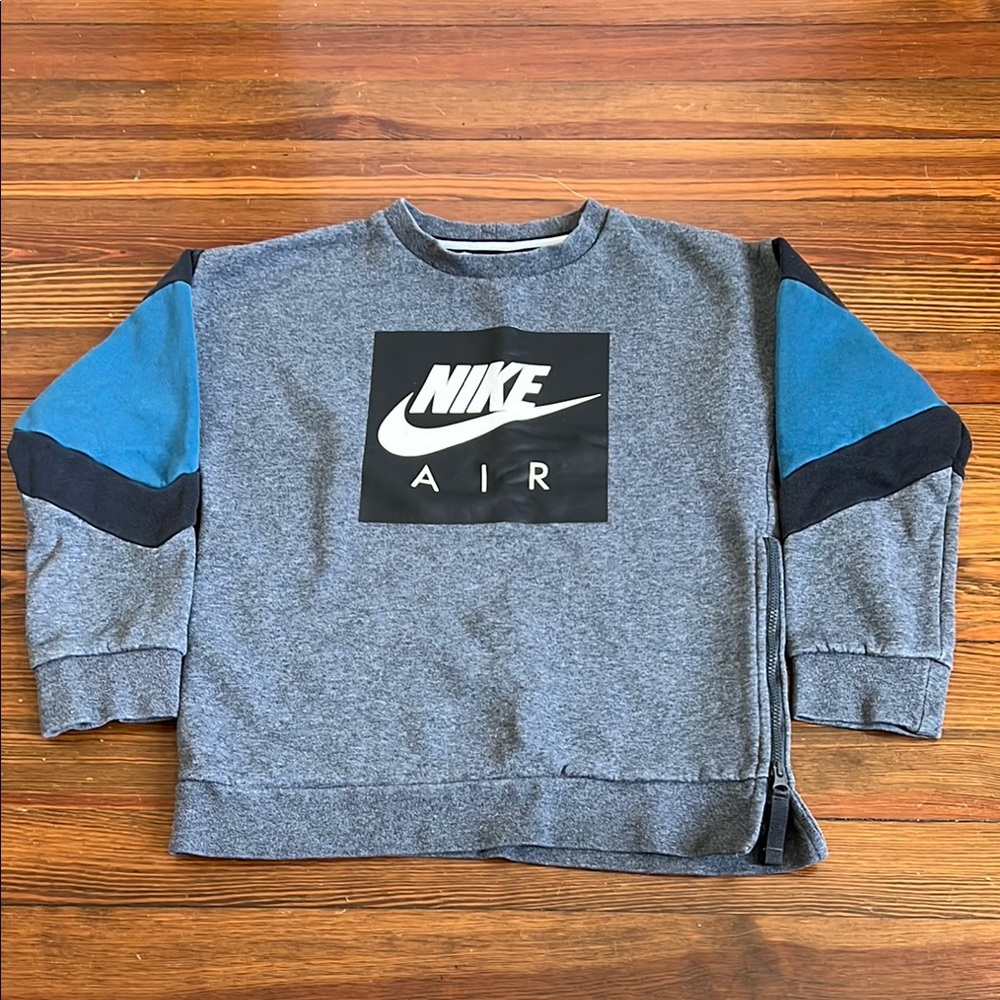 Nike Air Gray and Blue Sweatshirt